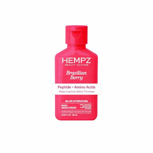 Hempz Mini Brazilian Berry Beauty Actives Lotion Hydrating Moisturizer for Body Hands and Feet 2.25 oz.