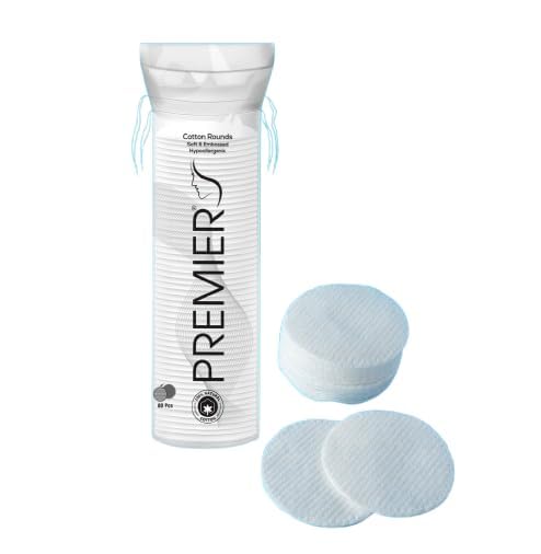 Premier Cotton Pads - Soft & Embossed, Hypoallergenic, Pack of 80 Pcs x1 | Ideal for Makeup Removal, Toner Application, Baby Care, Nail Care & Hygiene | High-Quality Cotton Rounds for Daily Use-image-42