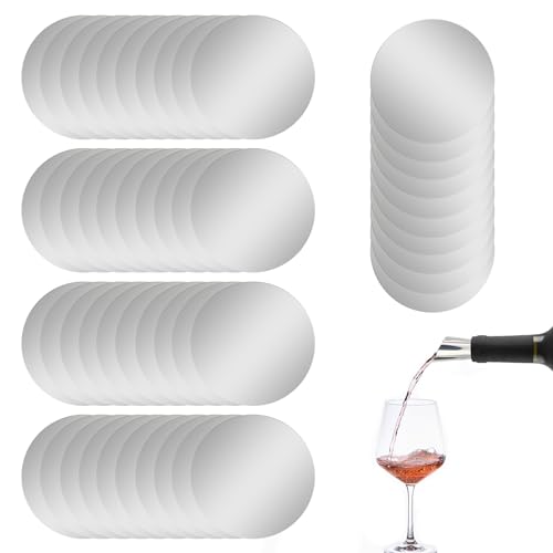 50 Versatori Per Vino Salvagoccia Riutilizzabili In PET, Antigoccia Per Bottiglie, Perfetti Per Feste, Matrimoni, Compleanni E Ristoranti, Colore Argento - 3