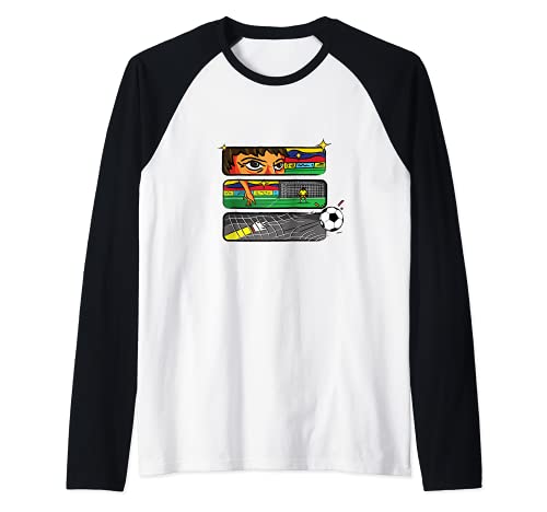 Flag Venezuela Raglan Baseball Tee, Black