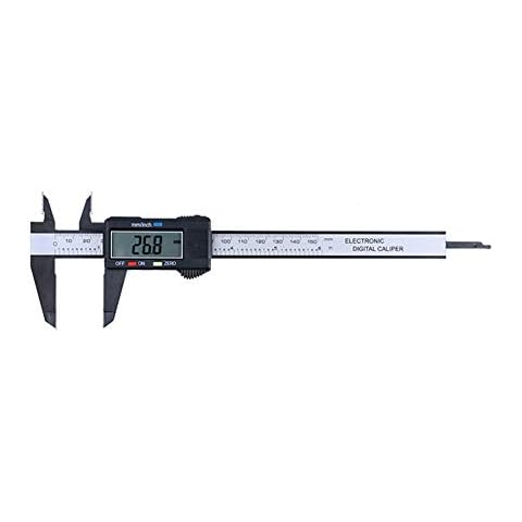 6'' 150mm LCD Digital Electronic Vernier Caliper, Micrometer Fiber Measure Tool Gauge Ruler (Black) Cover