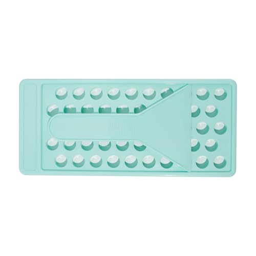 Zenihol Bandeja de llenado de bálsamo labial y espátula, 1 paquete con color verde claro (no incluye tubos labiales)