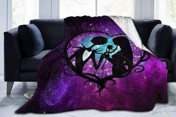 Vankie Nightmare Before Christmas Bedding Blanket Valentine's Lovers Ultra Soft Blanket 80"x60" inch, Flannel Fleece Summer Season Light Weight Living Room Bedding/Bedroom