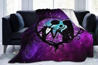 Vankie Nightmare Before Christmas Bedding Blanket Valentine's Lovers Ultra Soft Blanket 80"x60" inch, Flannel Fleece Summer Season Light Weight Living Room Bedding/Bedroom