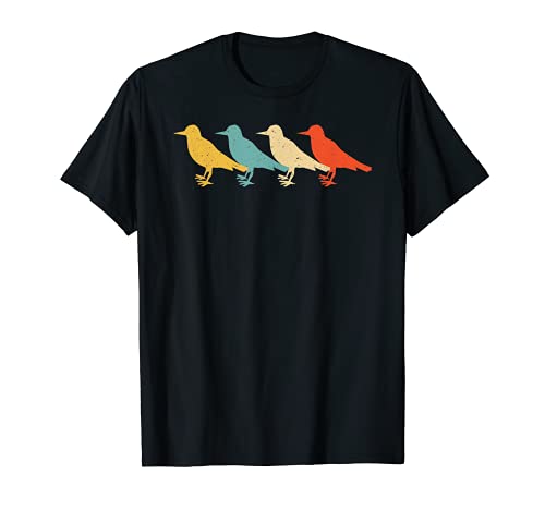 Chough Vintage Retro Bird Crow Lover 60s 70s Regalo Camiseta