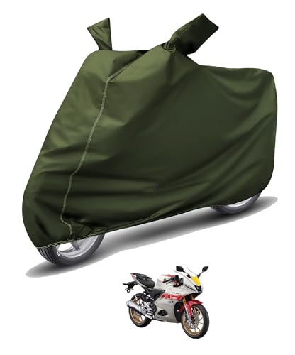 Image of Auto Hub Waterproof Bike Cover Compatible with Yamaha R15 Dustproof, UV Protection Two Wheeler Bike R15 Cover - Green
