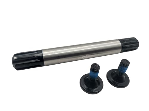 CYCLEZ 8 Spline Chromoly BMX Spindle for 19mm Bottom Bracket - Premium Quality Spindle - Black