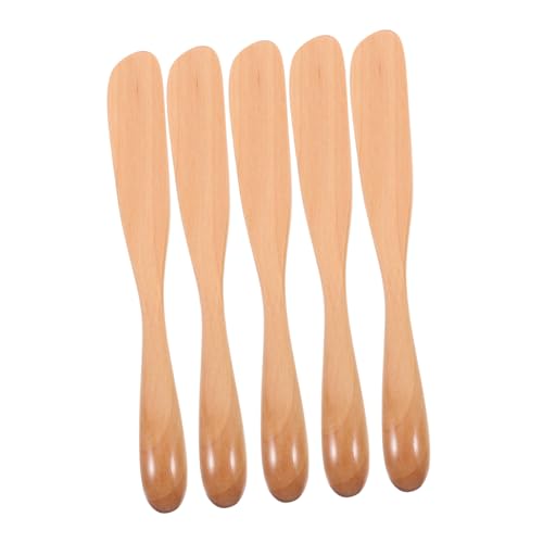 JECOMPRIS 5piezas Madera Para Mascarilla Facial Utensilios De Cocina Esparcidor De Mermelada Cuchillo Para Esparcir Mantequilla Para Untar Mantequilla Queso y Mermelada Sandwiches y Postres