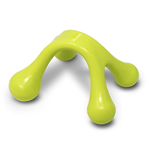 Rilextec Four Point Manual Massage Tools, Small Handheld Massager Tools For Women And Men, Portable Palm Shaped Mini Massager Tool For Back Neck Arm Shoulder Calf Thigh Leg, Chartreuse #TOP21