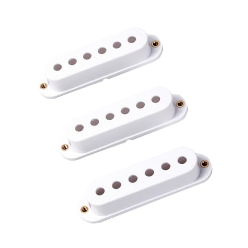 Toyvian 3個 ピックアップカバー ギターピックアップ アコースティックギターのピックアップ 低音ピックアップ ギターコード練習ツール 白い