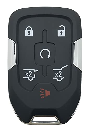 Replacement Key Fob Cover Case fit for Chevy Suburban Tahoe 2015 2016 2017 2018 2019 2020 GMC Yukon Keyless Entry Smart Remote Key Fob Shell (Black)