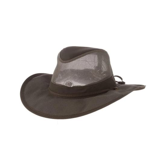 Dorfman Hat Co. Men's Mesh Safari Hat (Charcoal, X-Large)