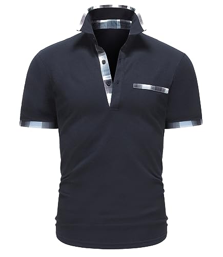 GLESTORE Active Poloshirts Herren T Shirt Hemd Sport Tshirt Kurzarm Männer...