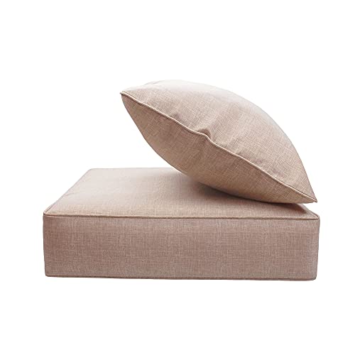 In4 Care 24 X 24 X 6 Inch Outdoor Deep Seat Cushion Set，All-Weather Seating Chair Cushion For Patio Chair Furniture - Antique Beige #TOP2