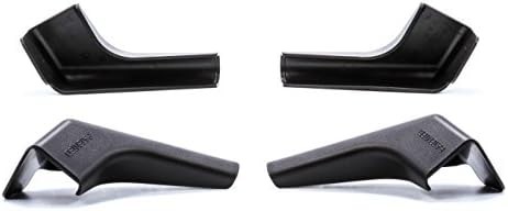 Camco RV Gutter Spouts with Built-In Extensions | Direct Rain Water Runoff Away from the RV | Features an Easy Installation, a Sun Resilient Resin Construction, and Comes in a 4-Pack of Black (42452)