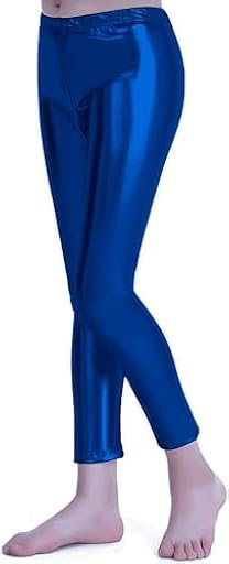 Carnavalife Leggins Niña Brillantes para Niña 4-12 Años, Cintura Elástica y Largo hasta el Tobillo, Mallas para Danza Disco Jazz Baile y Fiesta (8 años, Azul) | Ya disponible en tu tienda friki favorita! En mundofriki.es!