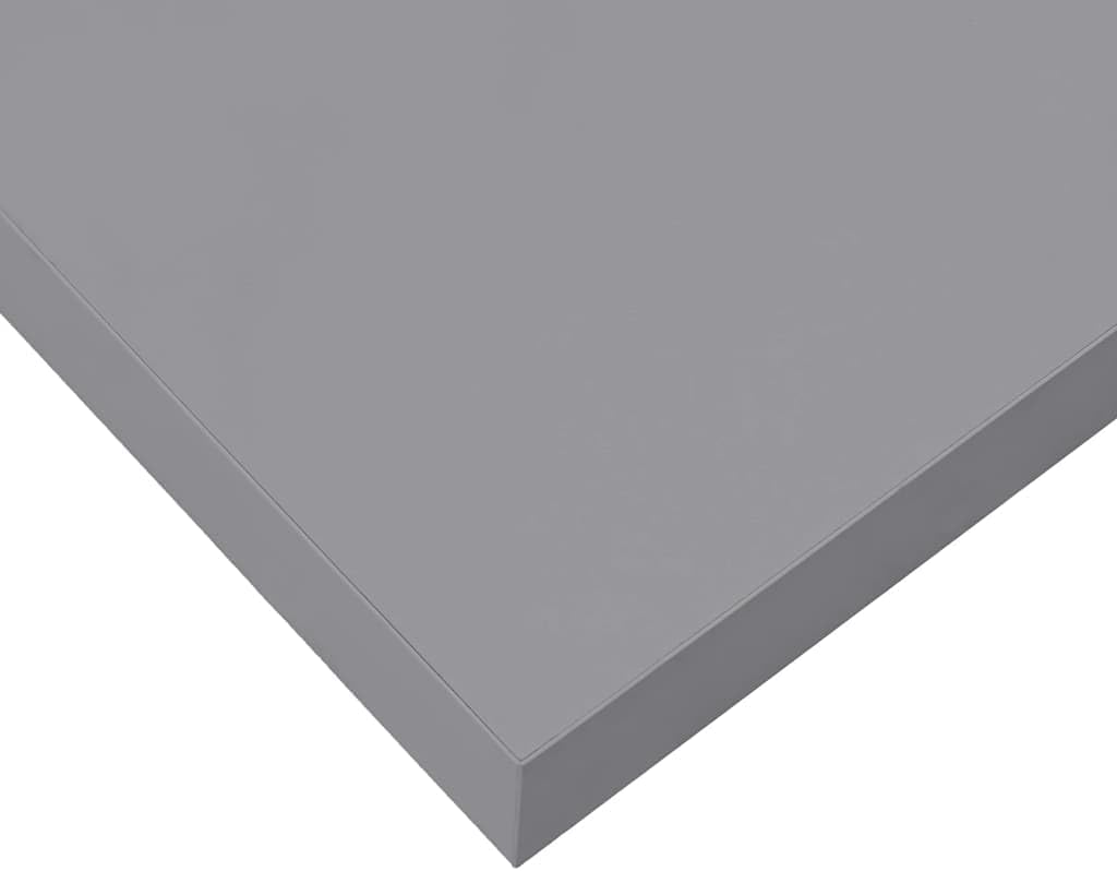 vidaXL Wall Shelf, Floating Shelf, Display Shelf, Wall Mounted Shelf for Book DVD Photo Frame Trophy Planter Pot Decorations, Modern, Gray