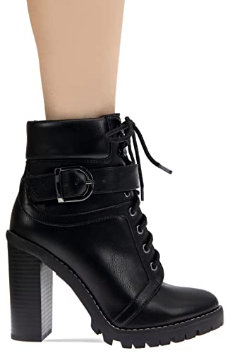 Bcbgeneration Women's Padina Combat Boot, Black, 8 #TOP4