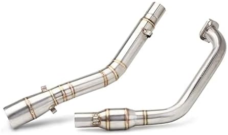 WJW Motorcycle Muffler YZFR15V3 R15 XSR155 MT15 Motorcycle Exhaust Escape Slip-on Muffler Front Necklink Pipe for YZF-R125