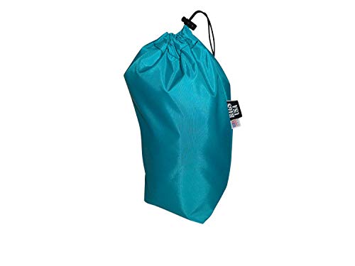 Mini Stuff Sack,drawstring Shoe bag Bag Square Bottom Made in USA (Turquoise)