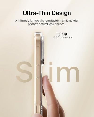Image of DIZORO Crystal Clear Magnetic Compatible with iPhone 16 Pro Max Case with Anti-Yellow Anti-Scratch Shockproof Transparent Cover