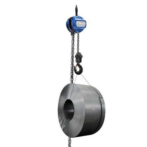 Hand Chain Hoist, 2Ton(4400Lbs) Capacity 10FT Heavy Duty Pulley Hoist Industrial Grade Steel Structures for Garages Automotive Machinery (2T(4400LB))