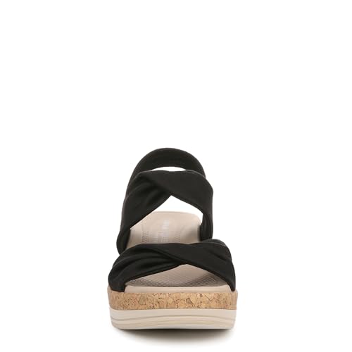 LifeStride Women's Riley Wedge Sandal Black Linen 8.5 W by LifeStride - Used condition - Image 2