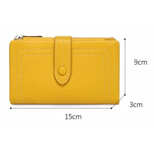 Women's Wallets Money Clips Genuine Leather Card Cases Purses Handbags Blocking Wallet Money Organisers 5.9Inch (Purple)4