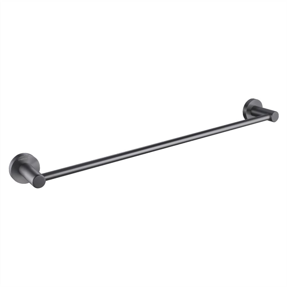 WNJJ Exquisite Bathroom Shelves Gun Gray Bath Towel Rack, Stainless Steel Hardware Pendant, Bathroom Towel Rack, Bathroom Towel Rail (Color : Single rod)