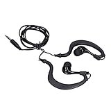 Fdit Knochenleitungskopfhörer, 3,5 Mm Stecker IP68 Wasserdichter Schwimmkopfhörer mit Ohrstöpsel Zum Austauschen Zum Schwimmen Tauchen Laufen Radfahren Fitnesstraining(Schwarz)