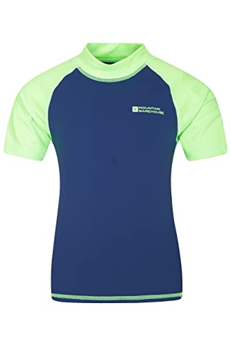 Mountain Warehouse Camiseta de Manga Corta para niños Camiseta para bañarse, Camiseta de Otoño Invierno, Camiseta protección Solar Infantil, Ropa con protección Solar 50. Verde Oscuro 5-6 Años