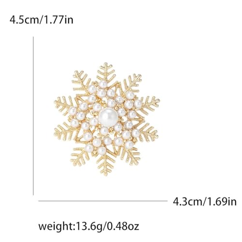 Image of Christmas Brooch Pins Crystal Christmas Tree Snowflake Jingle Bell Reindeer Enamel Brooches Holiday Party Gift for Women