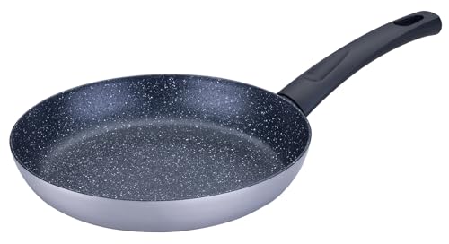 FACKELMANN Sartén Essential Crisp de 24 cm de diámetro de aluminio reciclado con revestimiento cerámico antiadherente – apta para horno y para todo tipo de fuegos, color negro