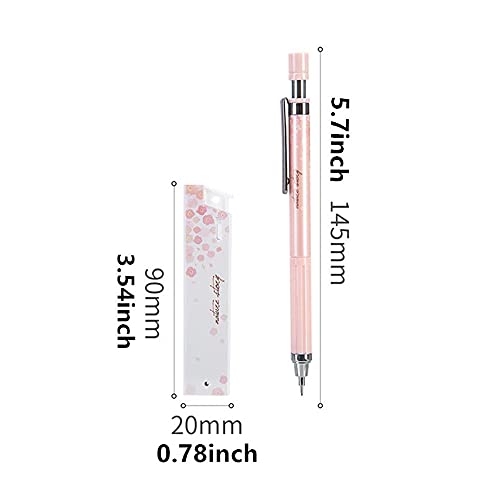 Ipienlee Cherry Mechanical Pencil Set With Lead, 0.7Mm Mechanical Pencils With Hb Pencil Leads For Writing Draft, Drawing, Sketch, Architecture (6Pcs Pencil And 6 Pack Refills, 0.7) #TOP1