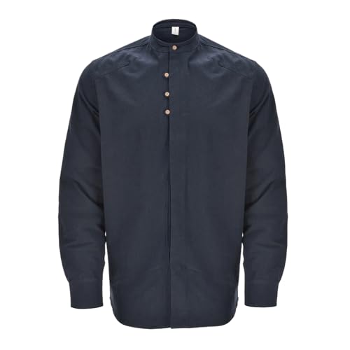 Chemise baggy homme unie à manches longues, haut décontracté tendance de saison