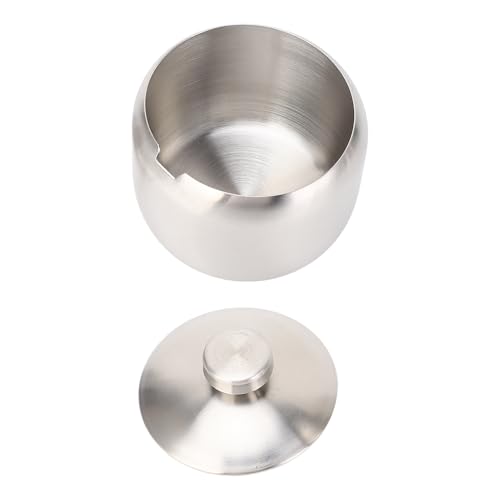 Saluaqui Jar de Especias de Tapa de Azúcar de Acero Inoxidable Premium con Tapa - Recipiente de Almacenamiento de Oro para Sal, Dulces, café - Lavavajillas, Diseño Moderno, Ideal para Uso de la