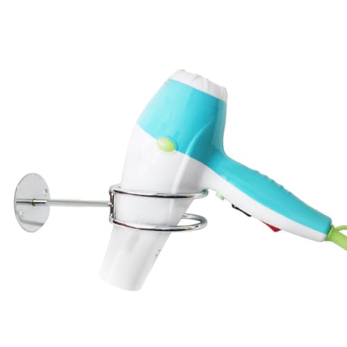 Anneome Soporte para Secador de Pelo de Acero Inoxidable Plateado Soporte de Pared Compacto Estante para Baño y Dormitorio Ahorro de Espacio para Secador Eléctrico