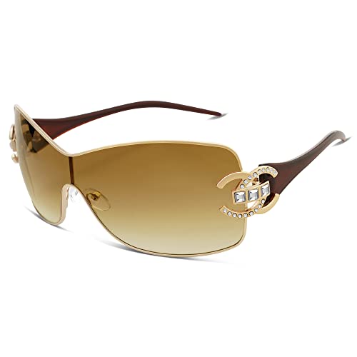 Allarallvr Oversized Wrap Around Sunglasses For Women 90S Retro Trendy Y2K Classical Vintage Sun Glasses Ar82160 #TOP11