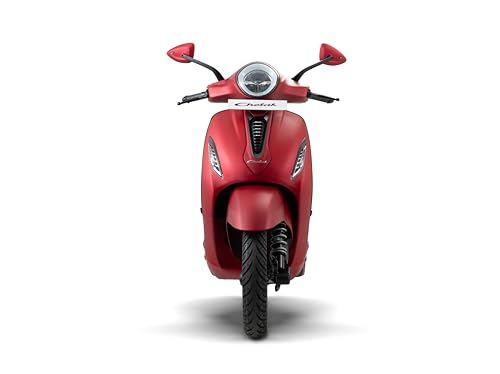 Image of Chetak 3501 by Bajaj Auto High Speed Electric Scooter with charger - Matte Scarlet Red - Ex-Showroom