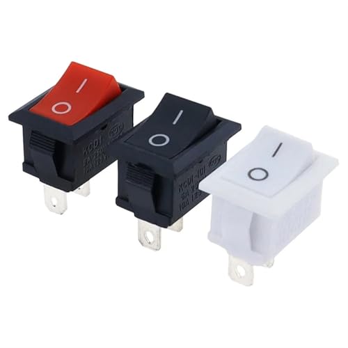 Interruptor basculante KCD11 3A 6A 250V micro interruptor ON OFF de 2 pines para tablero eléctrico