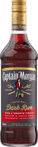 Captain Morgan Dark Rum | dunkler kräftiger Rum | karibisches Flair | für Cocktails & Longdrinks...