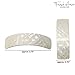 French Amie Curved Large 3 ¾” Handmade Celluloid Automatic Volume Hair Clip Barrette (Frost White)