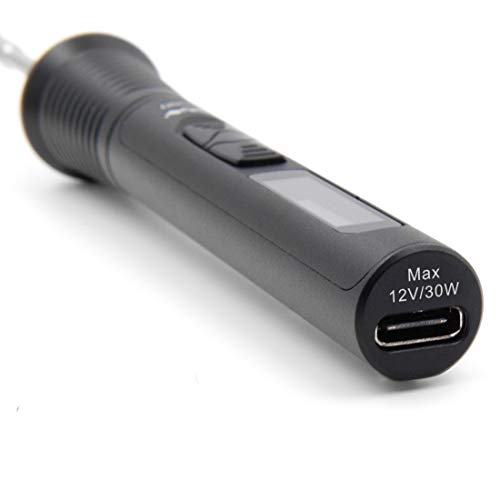 UY CHAN Upgraded TS80P 9V/12V Type C USB Original Digital OLED Programmable Pocket-size Smart Mini Portable Soldering Iron Station Kit (With US Power Supply)