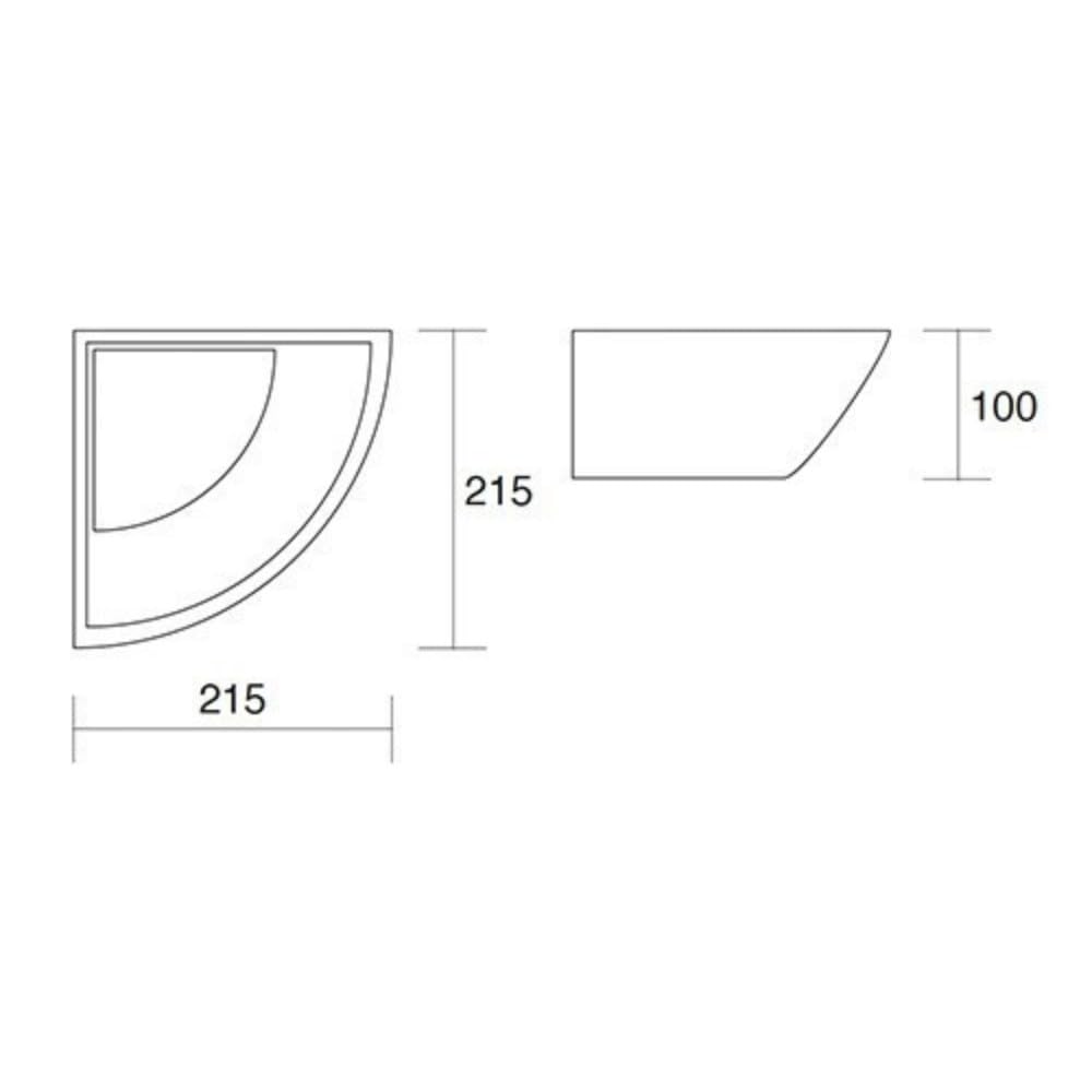MAZZOLA LUCE Applique angolare lampada per angolo parete gesso bianca moderna verniciabile e27 per interni