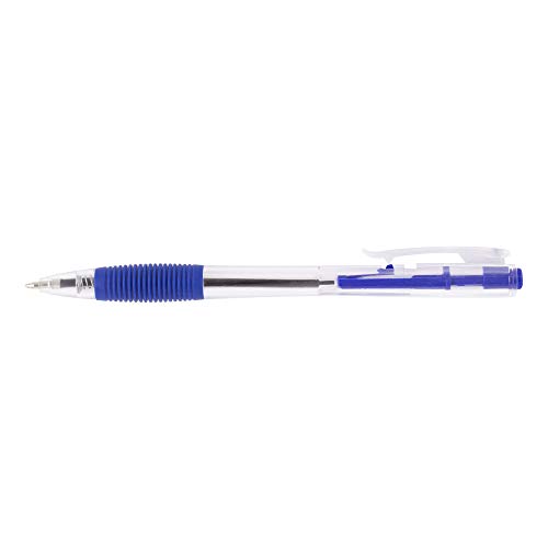 D.RECT 311 Ballpoint Pen with Ergonomic Grip for Office and Household 0.7mm Line Width Blue Pack of 12, 1 count (Pack of 50) - Image 2
