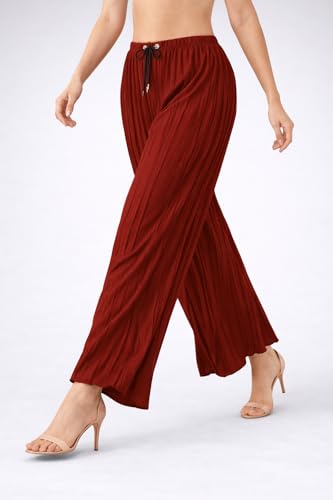 Image of Trendz Women's and Girls Cotton Blend Regular Fit Palazzo Pants | Set of 2
