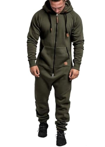 shownicer Herren Jumpsuit Overall Jogging Anzug Trainingsanzug Einteiler Overall Hausanzug Jogger Sportanzug Baumwolle Warm Jumpsuit mit Kapuze A Grün 3XL shownicer Herren Jumpsuit Overall Jogging Anzug Trainingsanzug Einteiler Overall Hausanzug Jogger Sportanzug Baumwolle Warm Jumpsuit mit Kapuze A Grün 3XL