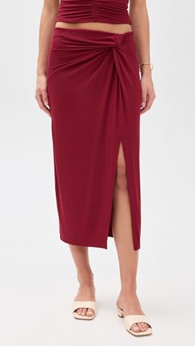 Stateside Women's 2x1 Fine Rib Twist Waist Tulip Skirt2