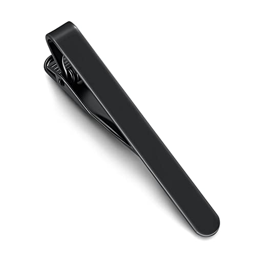 Image of 1 /2 /3Pcs Tie Clips for Men Black Tie Bar Clip Set for Regular Ties Necktie for Wedding Anniversary Business Best Gift Skiny Necktie Meeting Gold Black Long(2.28 inch*0.24 inch) Short (1.69 inch*0.24 inch)