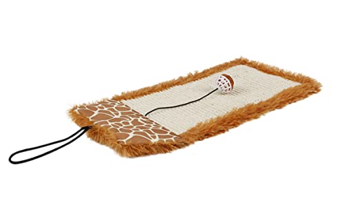 Pet Life ® 'Scrape-Away' Eco-Natural Sisal and Jute Hanging Carpet Cat Scratcher with Toy